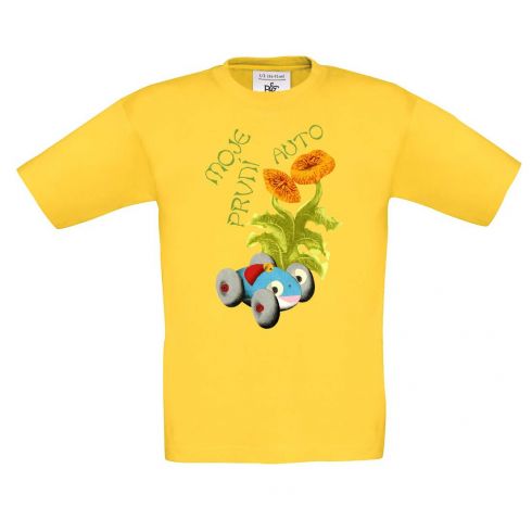 Tričko Moje první auto - žluté