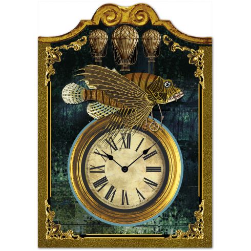 Velké hodiny, Létající ryba, Steampunk