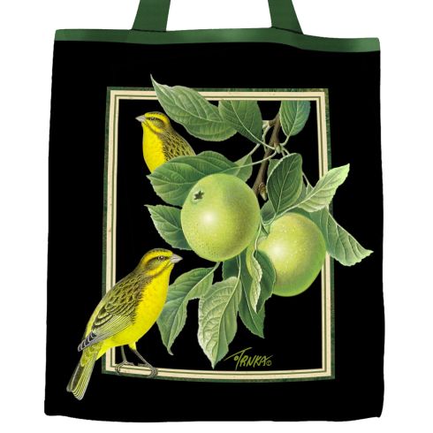 Plátěná nákupní taška, Jablka v černém