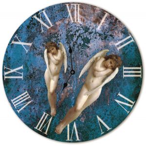 Dřevěné hodiny, Andělské hodiny modré