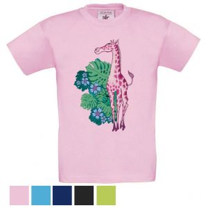 Tričko dětské KR Žirafa růžová