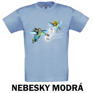 Dětské tričko nebesky modré, Neposlušný brouček- sleva 40 %