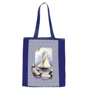 Plátěná taška barevná - džínovina, námořnická