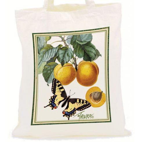 Nákupní plátěná taška, meruňky