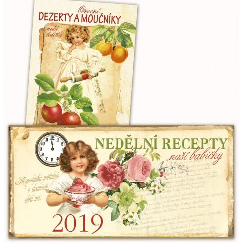 Stolní kalendář nedělní menu 2019 + Ovocné dezerty a moučníky
