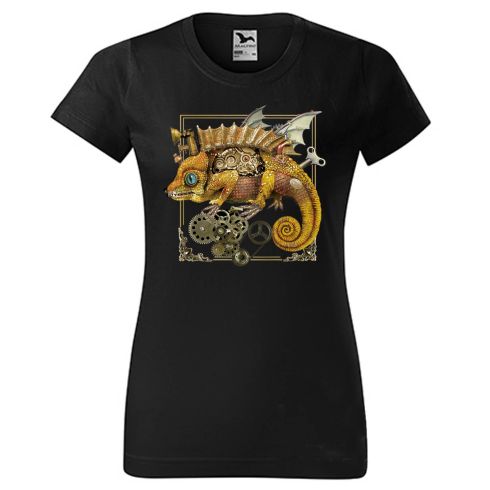 Tričko dámské Mechanický chameleon v rámečku, Steampunk