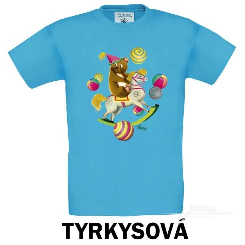 Dětské tričko tyrkysové, Míša Kulička - sleva 40 %