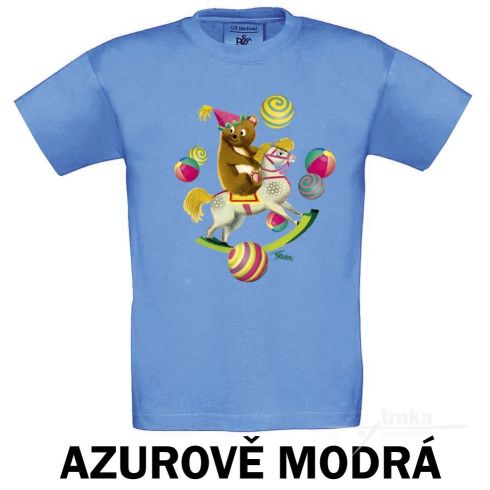 Dětské tričko azurově modrá, Míša Kulička - sleva 40 %