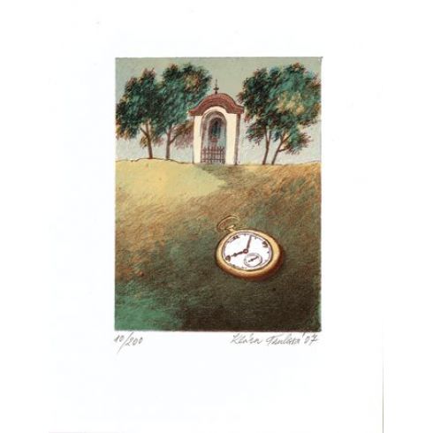 Kaplička na samotě - litografie