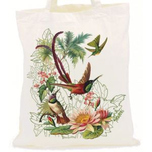 Nákupní plátěná taška, kolibříci