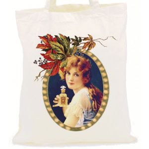 Plátěná nákupní taška, Podzimní dáma
