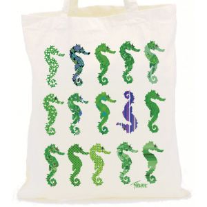 Nákupní plátěná taška, Zelení mořští koníci