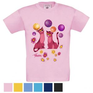Tričko dětské KR Kočky růžové