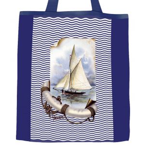 Plátěná taška barevná - džínovina, námořnická