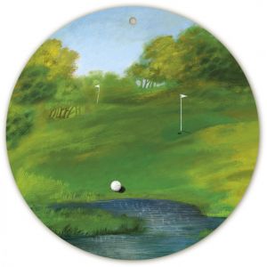 Letní golf, Klára Trnková, dřevěný obrázek