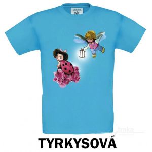 Dětské tričko tyrkysové Brouček a beruška - sleva 33 %
