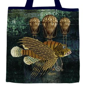 Plátěná taška, Létající ryba, Steampunk