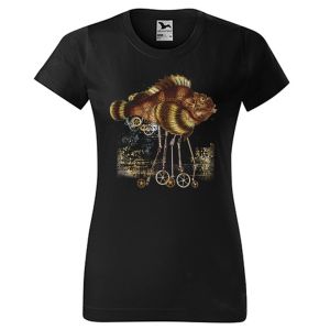 Tričko dámské Kráčející ryba, Steampunk