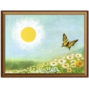 Obraz v rámu Jiří Trnka, Zahrada, Slunce nad rozkvetlou loukou