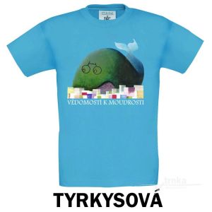 Dětské tričko tyrkysové, Velryba - Sleva 40%